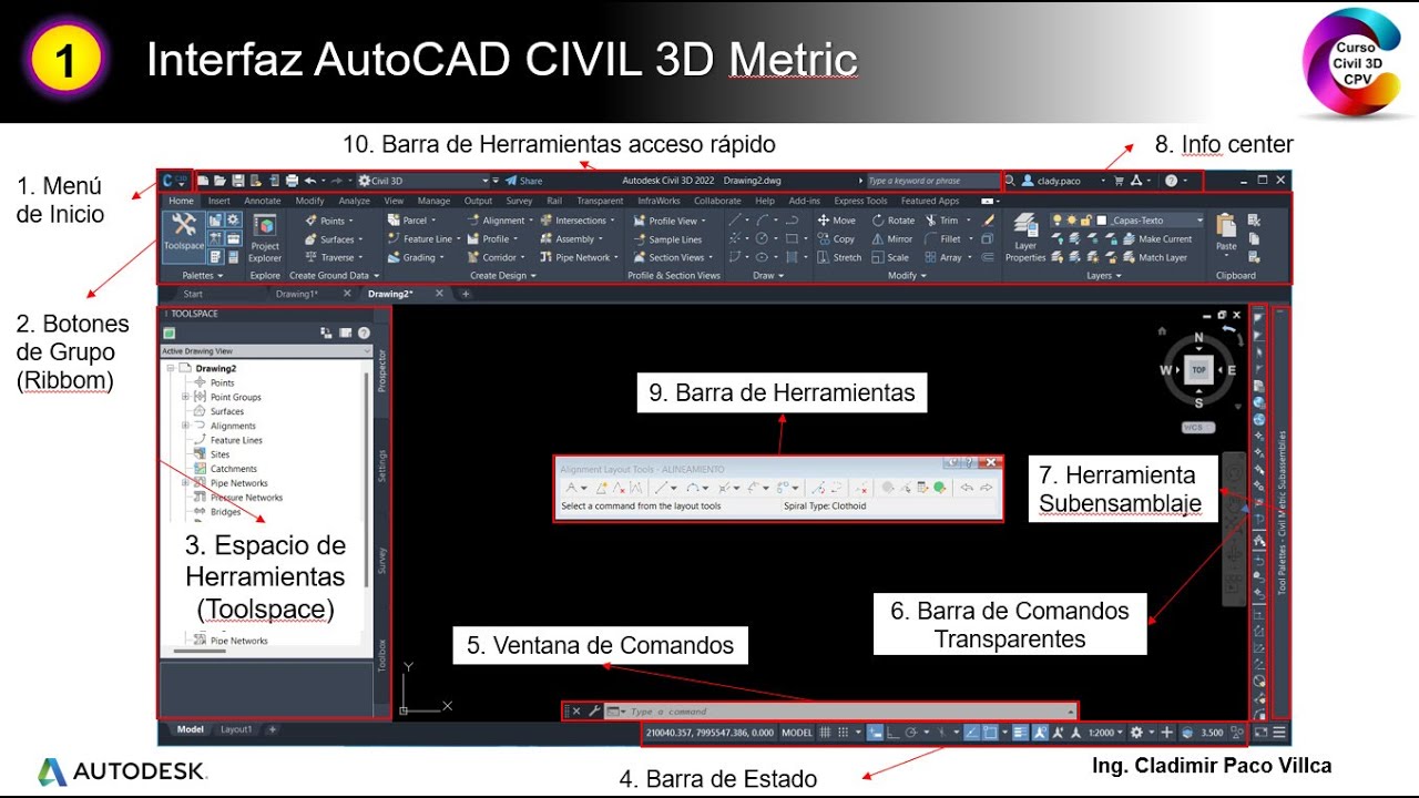VIDEO 1 INTERFAZ CIVIL3D