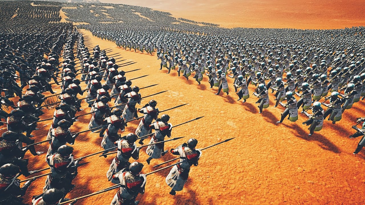 100,000 Spearmen Vs 50,000 Knights | Epic Fantasy Battle Simulator | EFBS