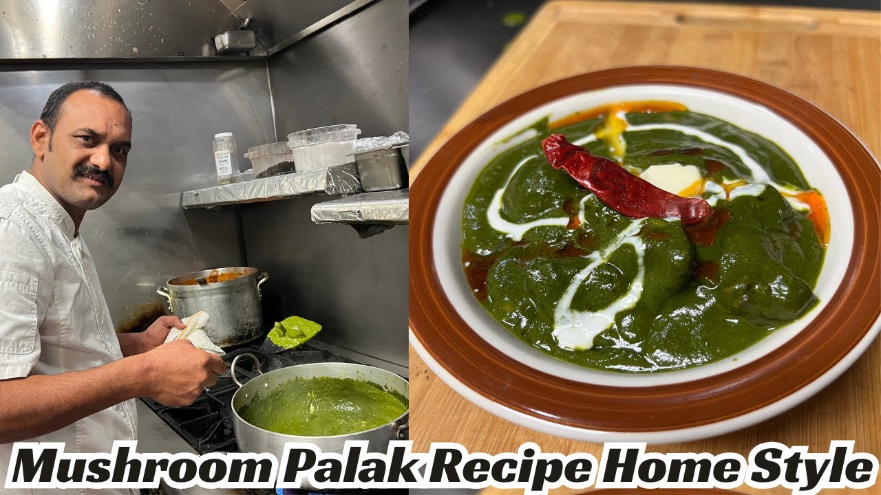 Mushroom Palak Recipe Home Style | मशरूम पालक रेसिपी | Spinach Mushroom Curry| Diwali Special Recipe