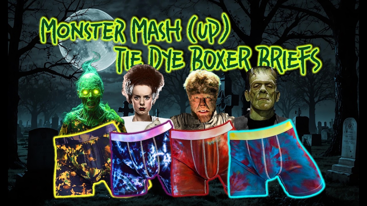 🎃 Halloween Themed Tie Dye 🎃 | Boxer Brief Tutorial - Shorts Compilation