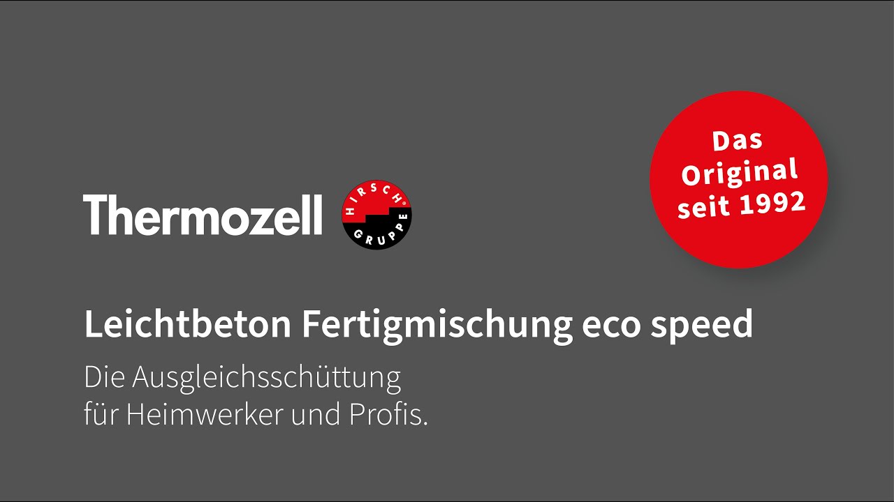 Thermozell | Tutorial Leichtbeton Fertigmischung eco speed