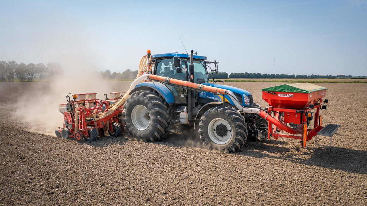 New Holland T6080 + Maschio Gaspardo | Посев сои 🌱