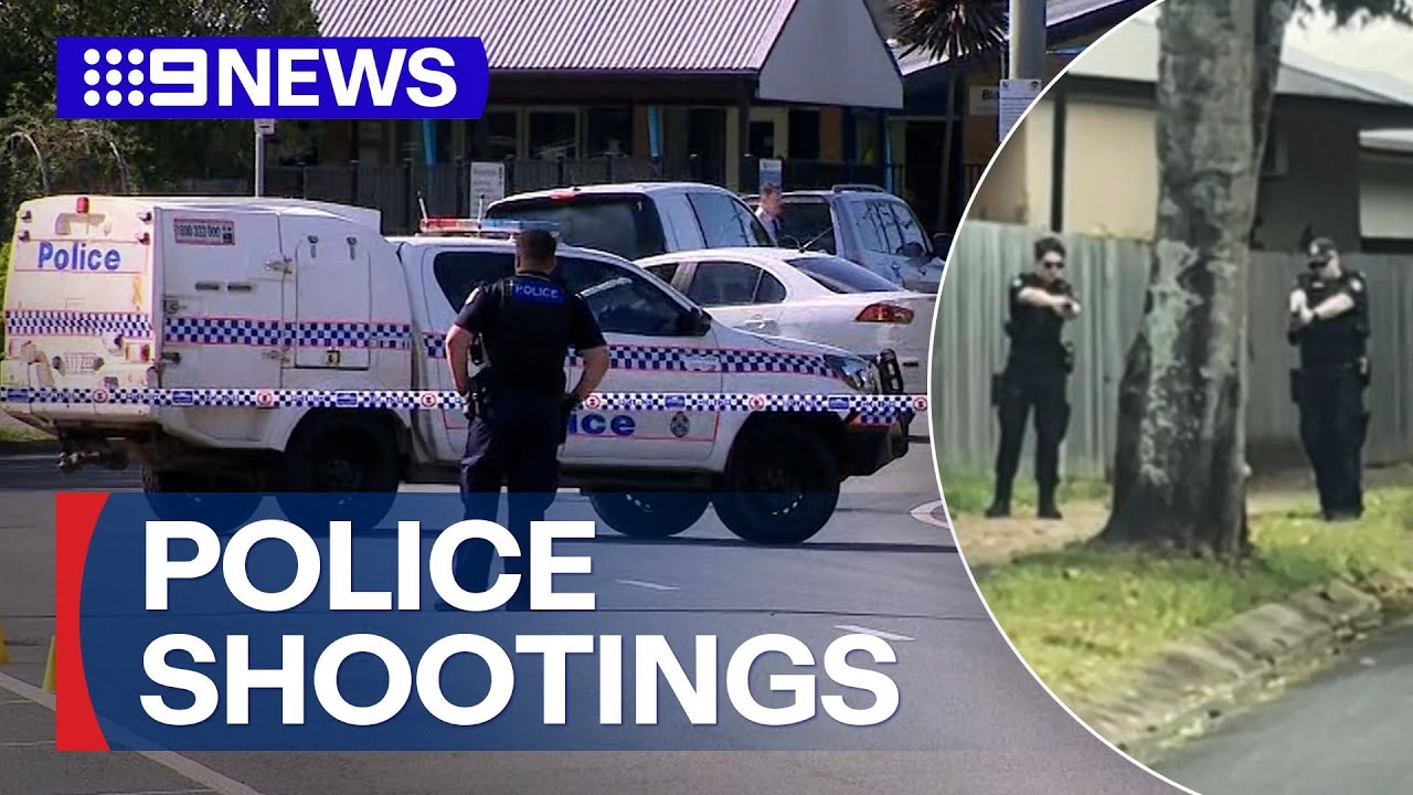 Two men shot by Queensland Police in separate incidents | 9 News Australia