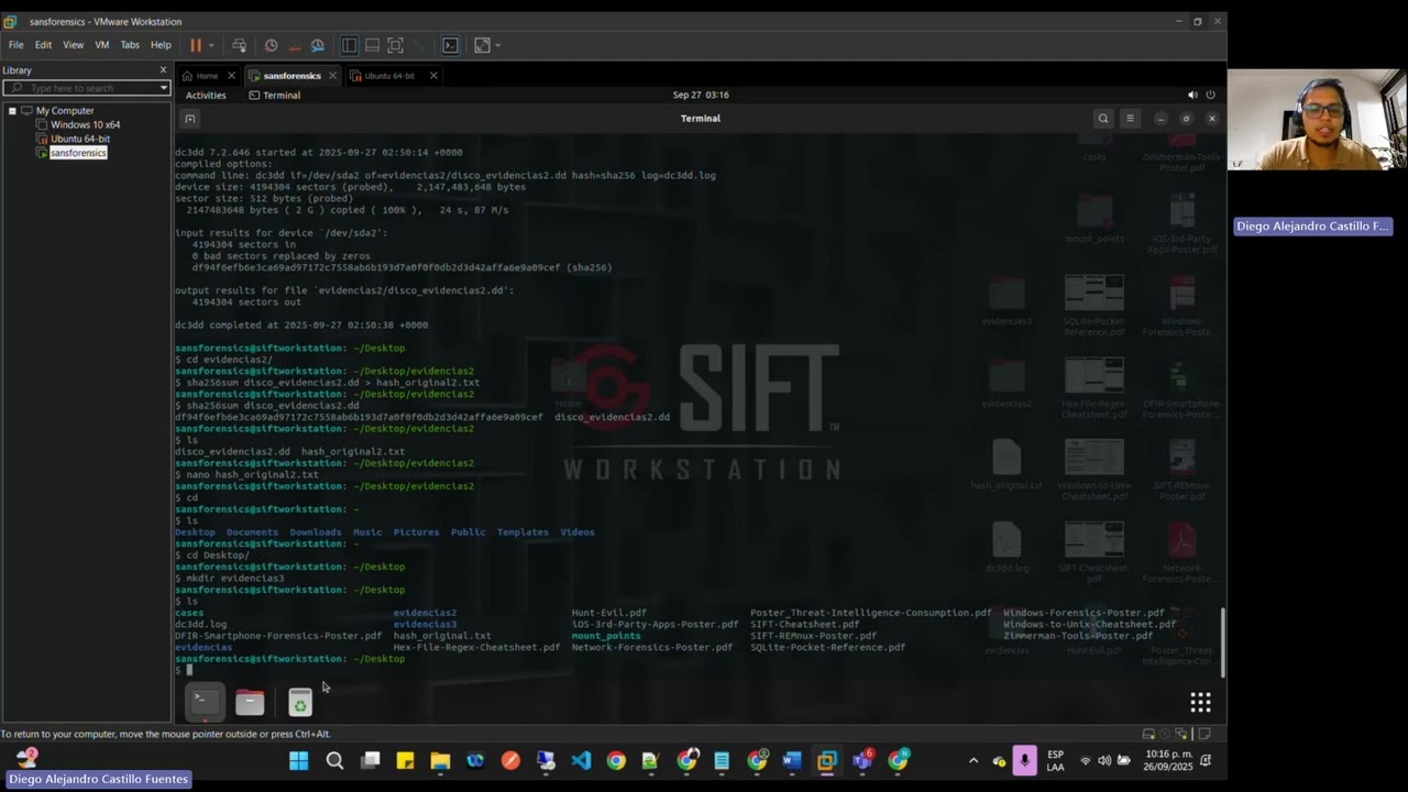 Uso de SIFT Workstation para adquisición y análisis de evidencia digital 2