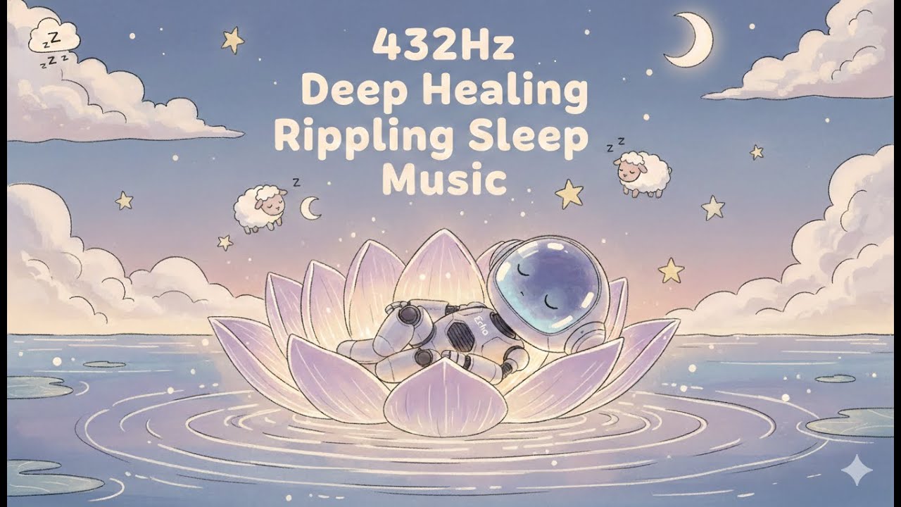 432Hz Deep Healing | Rippling Sleep Music for Cellular Repair & Deep Sleep