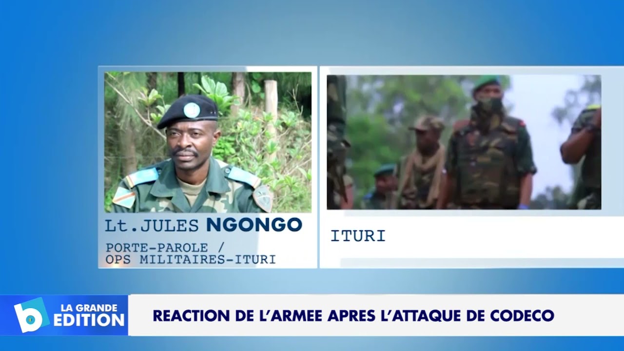 Réaction de l’armée après l’attaque de la milice CODECO