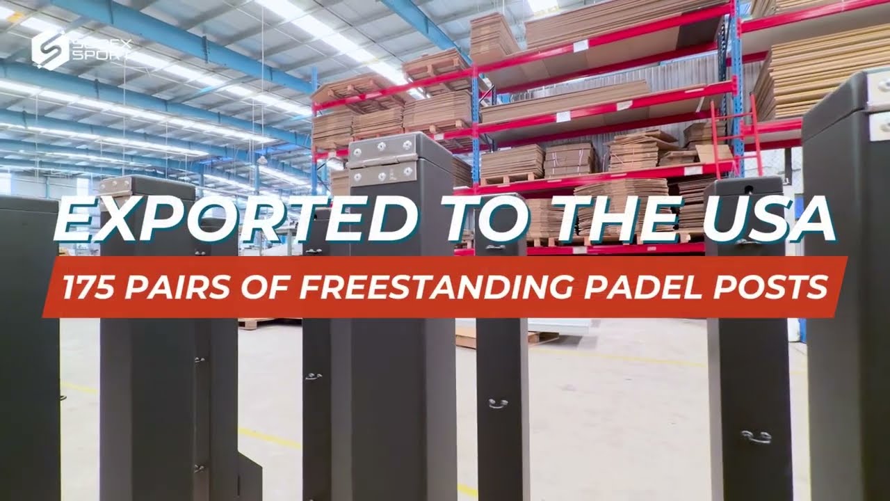 175 pairs of Sodex Sport freestanding padel post exported to the USA