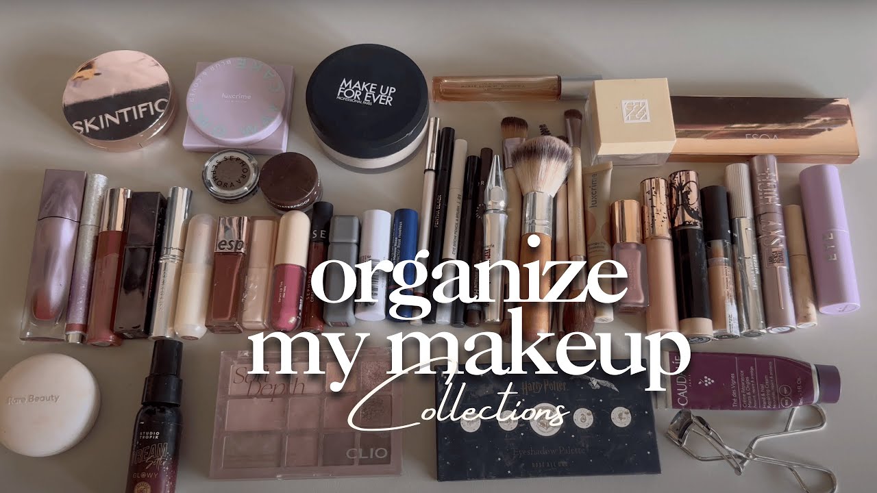 Decluttering & organizing my makeup collections | capsule storage box | eng sub🎀