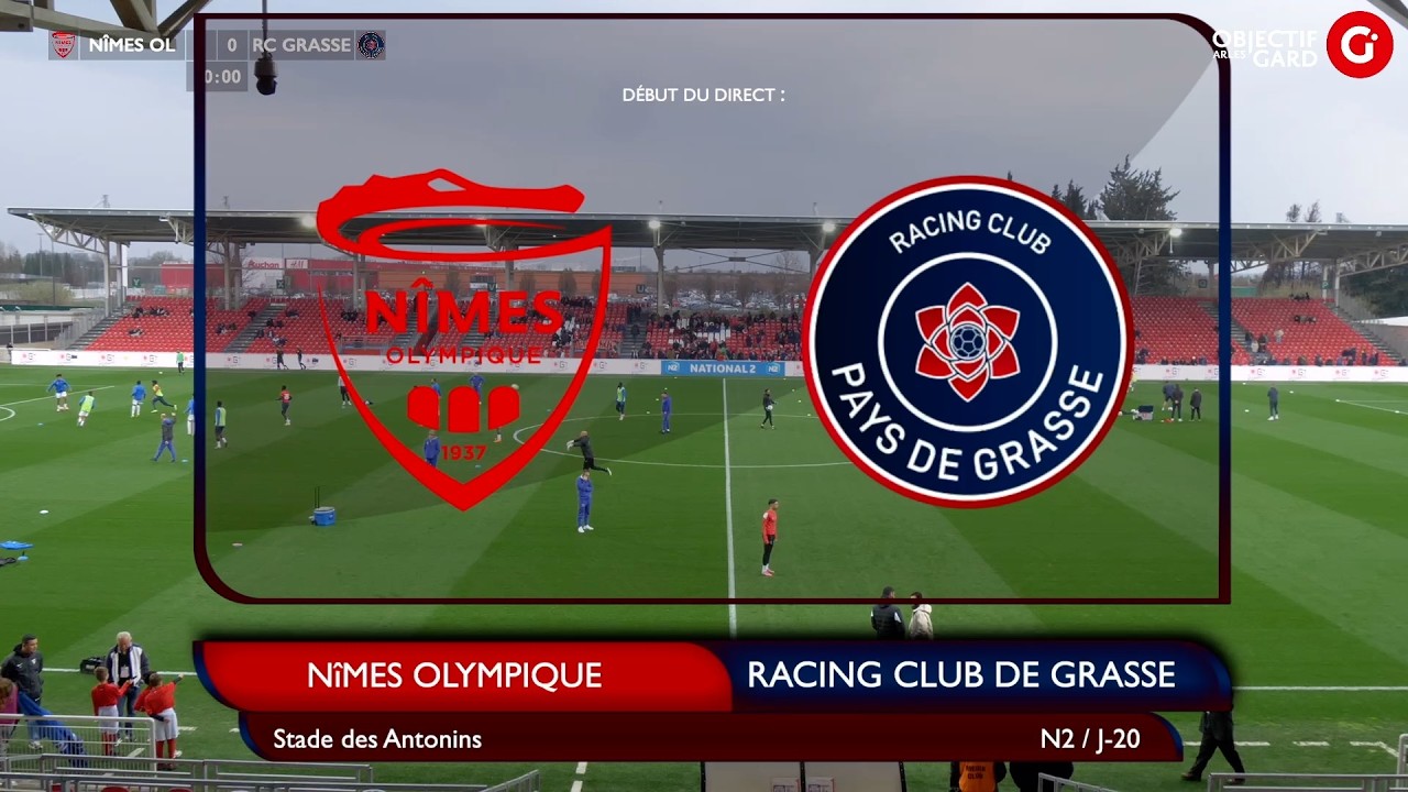 Le résumé : NÎMES-OLYMPIQUE - RACING CLUB DE GRASSE  (2-0) N2 J-20