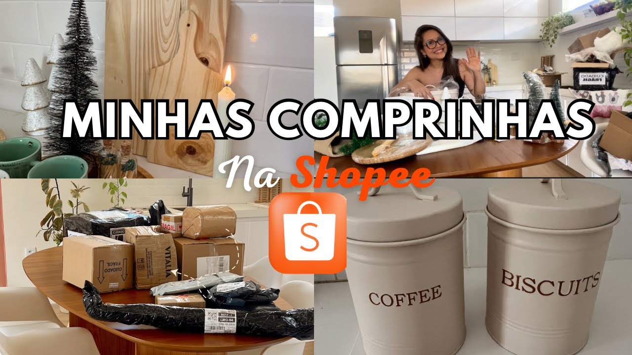 MINHAS COMPRINHAS NA SHOPEE / itens de casa e decoração de Natal 🎄 