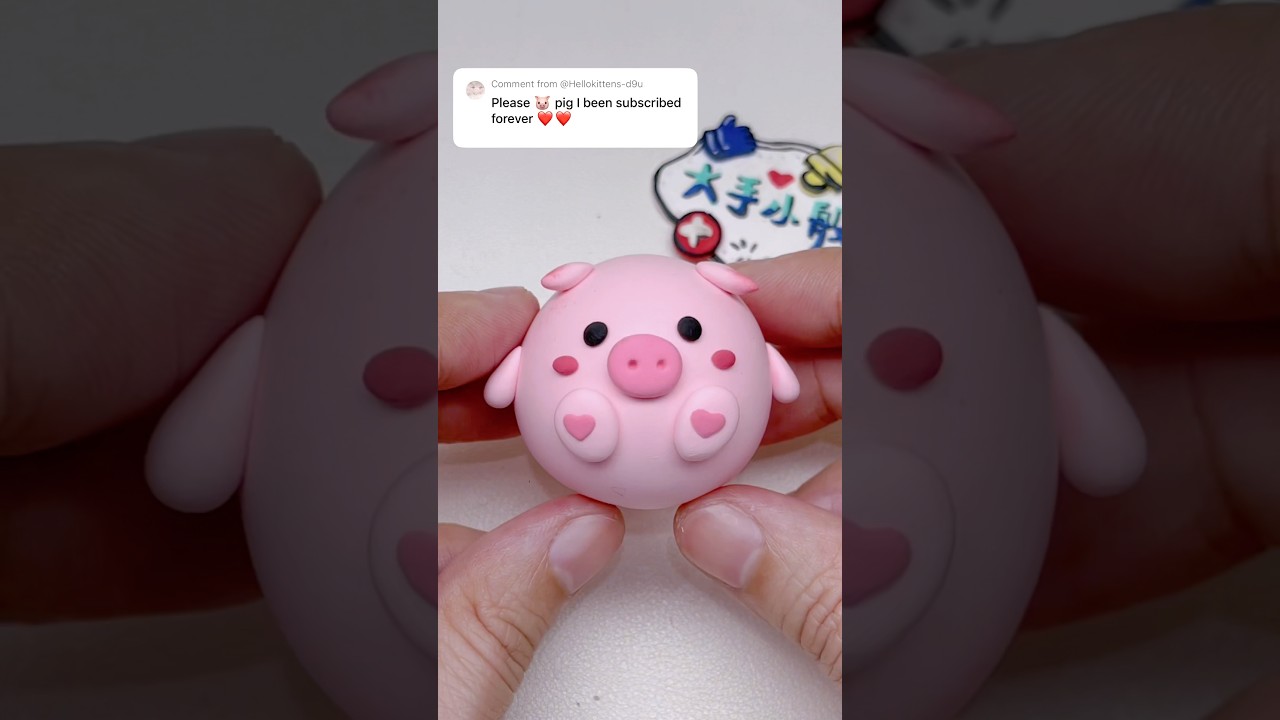 Pig 🐷 🐽 #clay #clayart #pig #shorts #elementary #beginner
