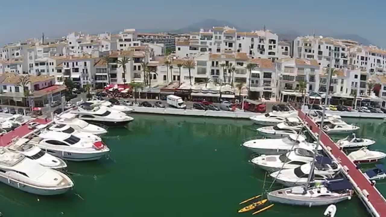 Drone footage from Puerto Banus, Marbella