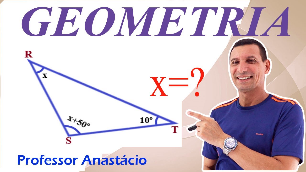 Como determinar o valor de x no num triângulo qualquer? x + x + 50º + 10º = 180º