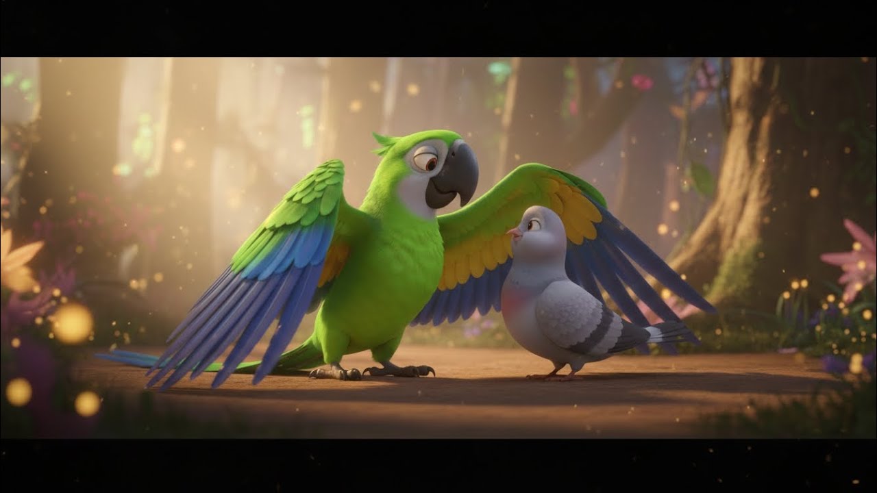 🦜🕊️ “तोता और कबूतर: अनमोल दोस्ती”