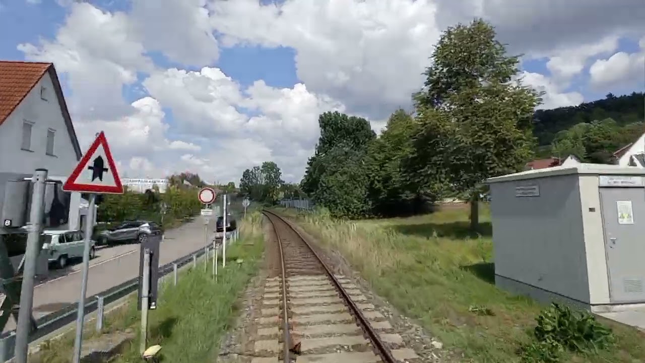#Führerstandsmitfahrt auf dem Wiesel von Schorndorf Bahnhof nach Rudersberg - Oberndorf