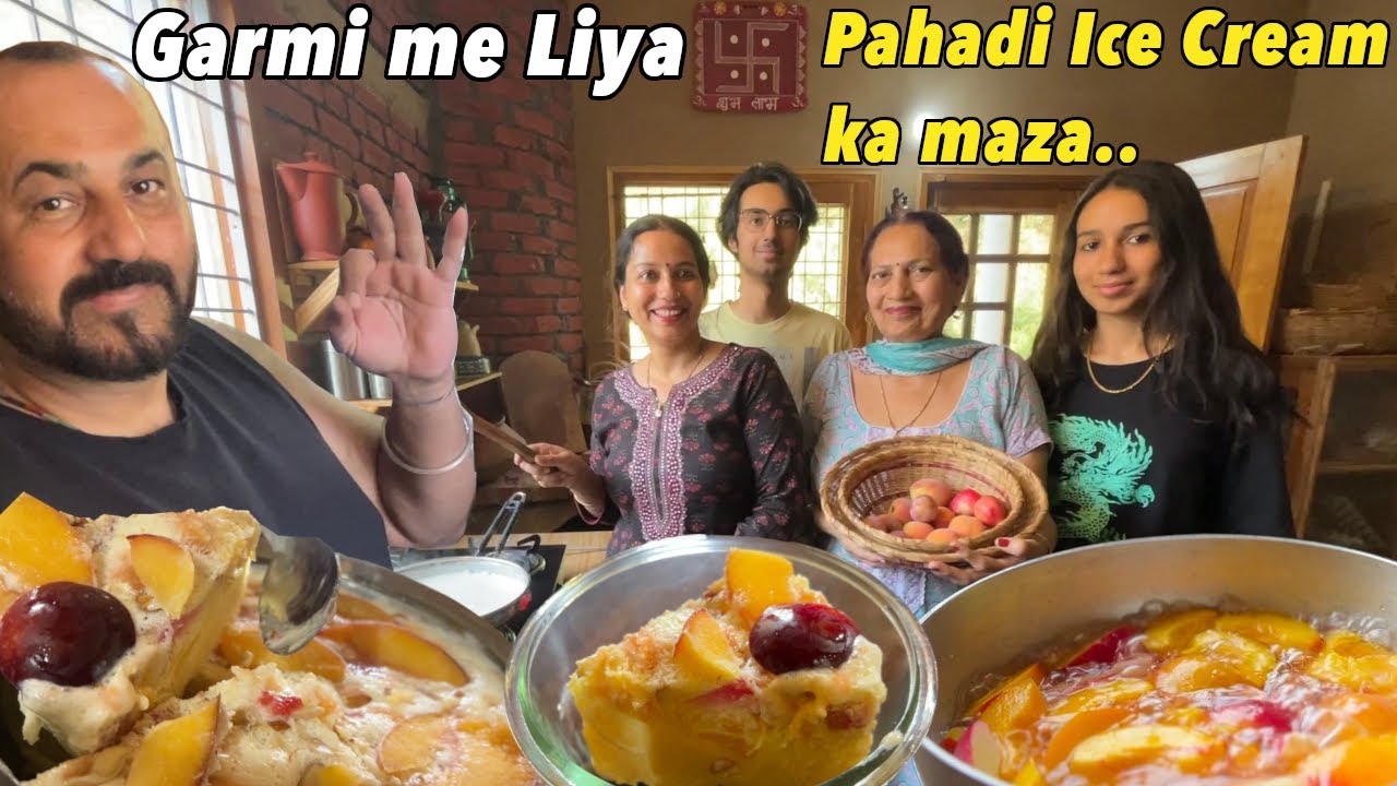 Maa aur Bacho ko khilayi Pahadi Ice Cream bana ke | Family aa gayi apne gaon
