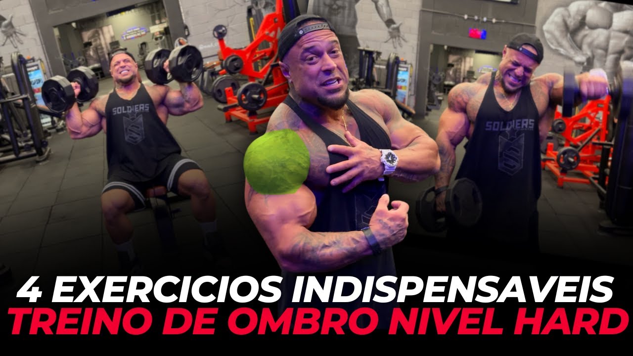 Os 4 MELHORES EXERCICIOS para OMBROS com halteres!