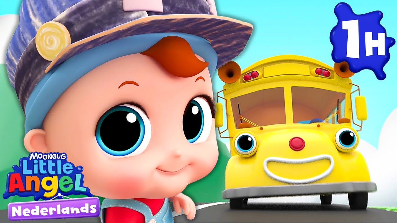 Spin-off Wielen aan de bus | Little Angel | Moonbug Kids Nederlands - Kindertekenfilms