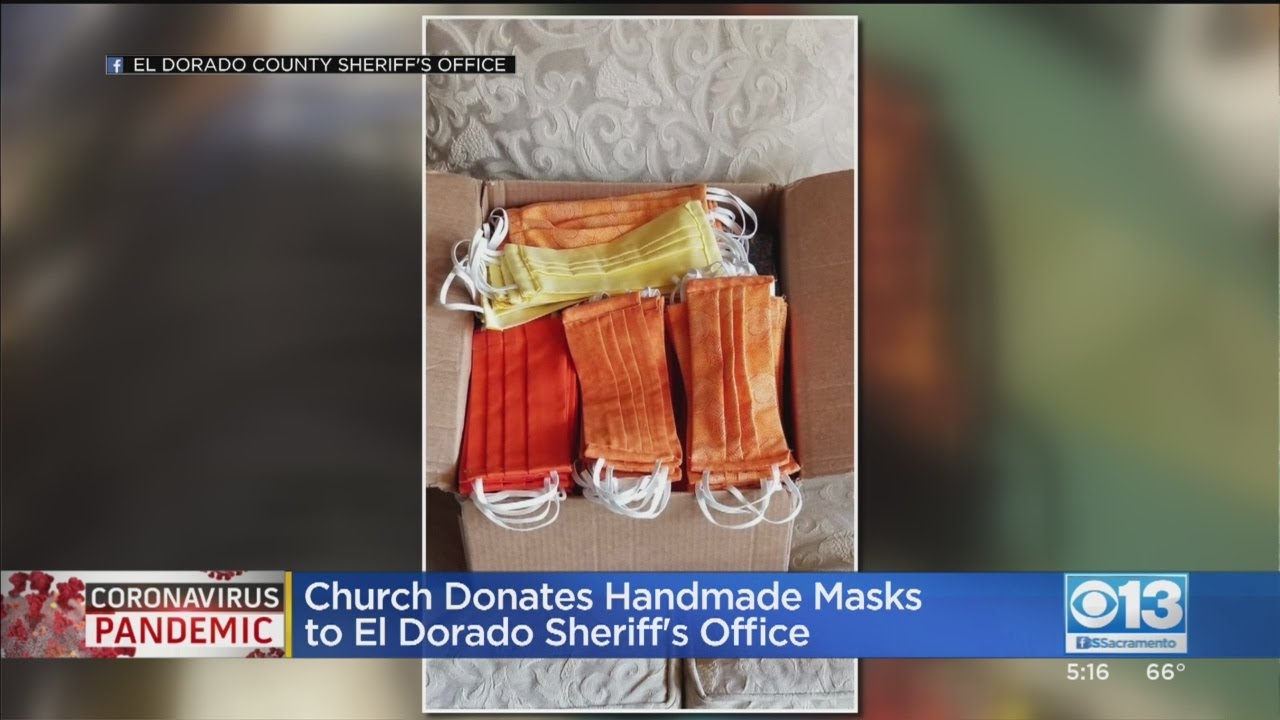 Church Donates Handmade Masks To El Dorado County Sheriff's Office