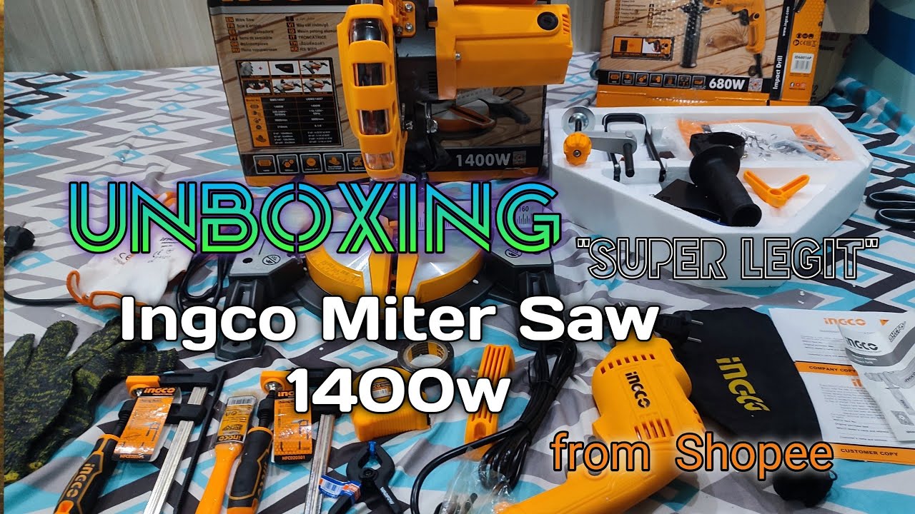 Unboxing Ingco Miter Saw 1400w 