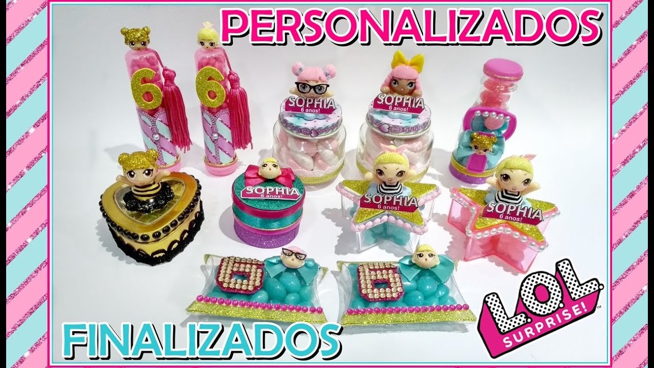 PERSONALIZADOS FINALIZADOS EM BISCUIT | Festa Lol Surprise