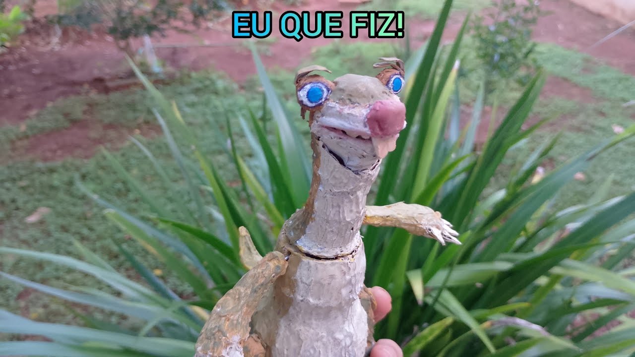 Eu Fiz o Sid da Era do Gelo Só com Papelão… Olha o Resultado!
