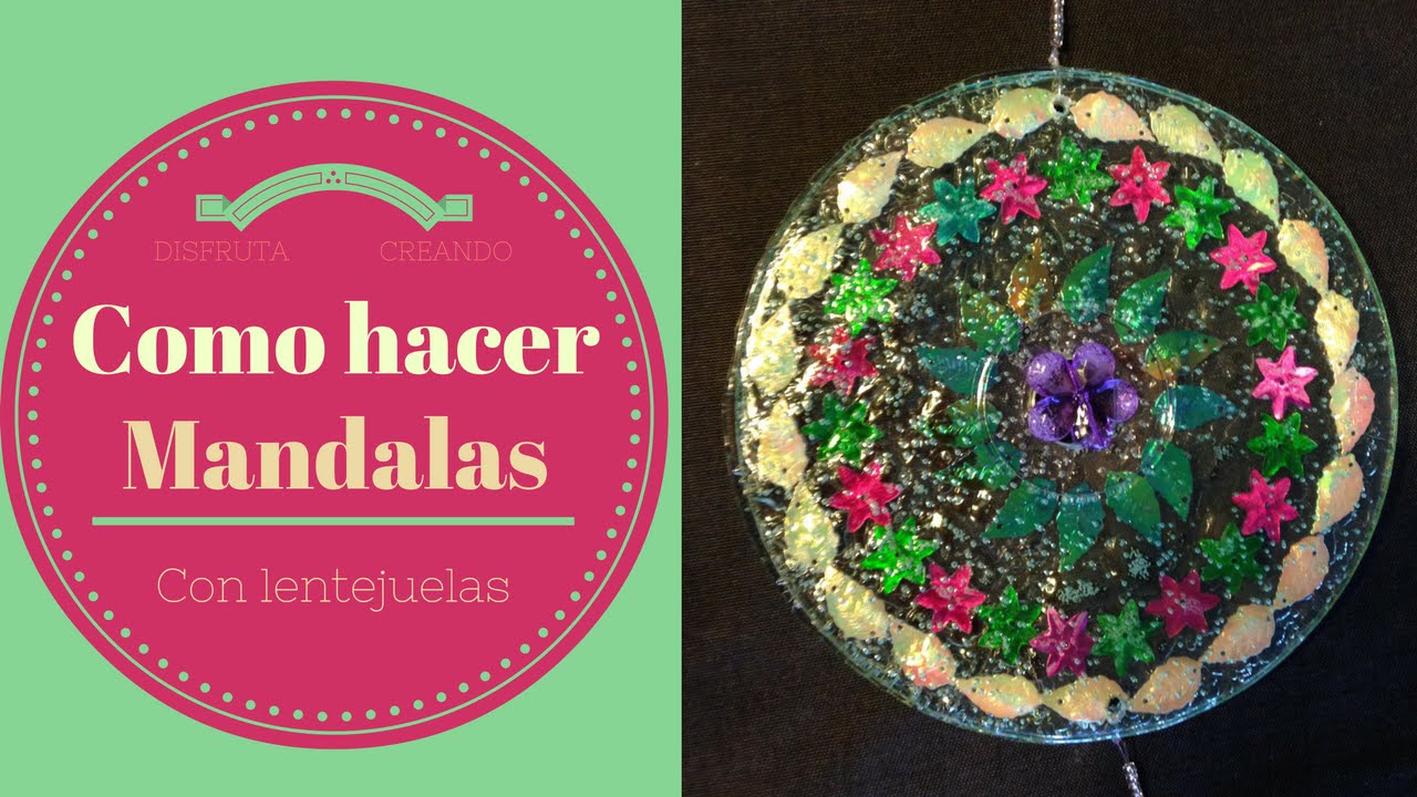 Mandala con lentejuelas