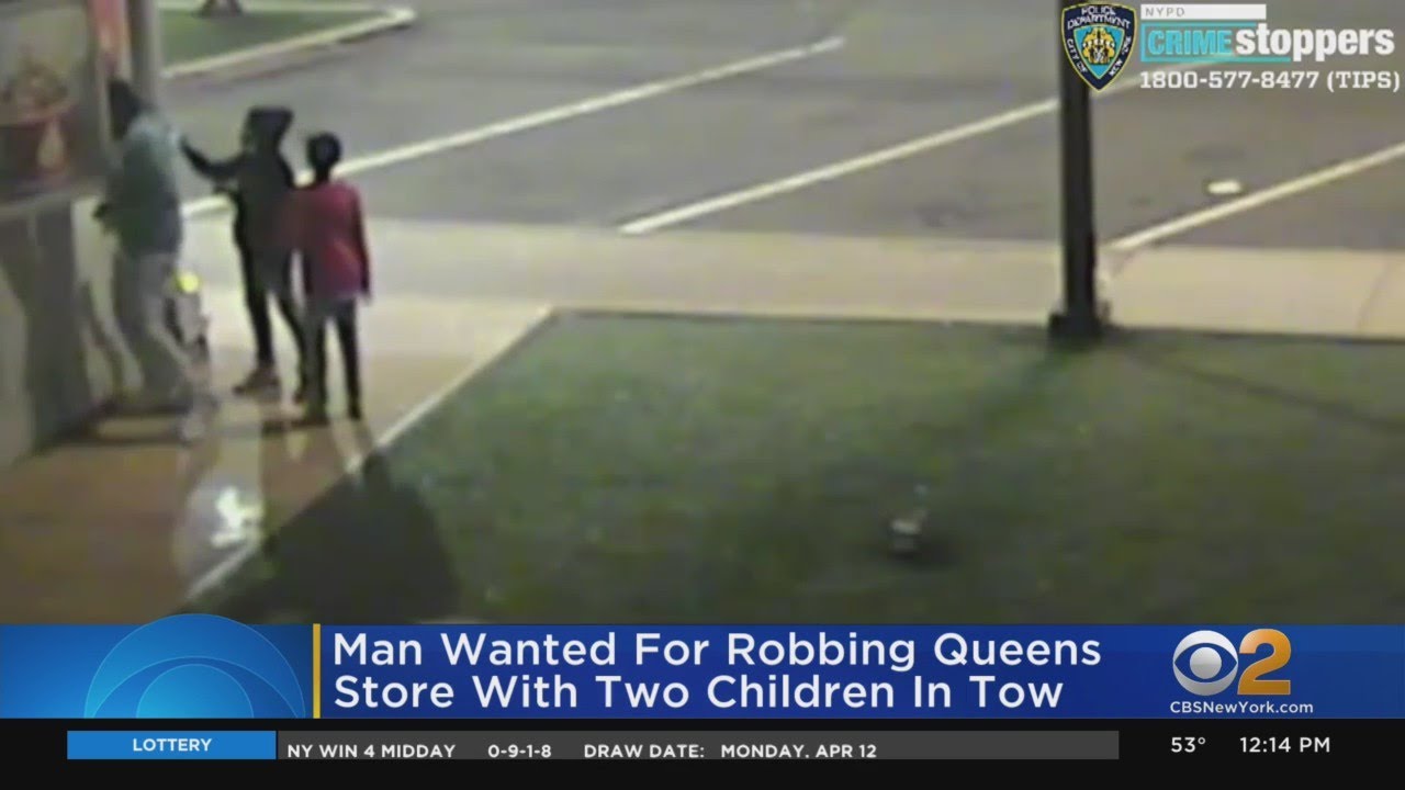 Man With Kids Seen On Video Robbing Frozen Yogurt Shop In Queens