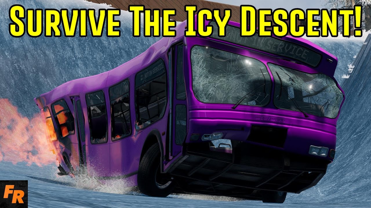 Survive The Icy Descent! Part 2  - BeamNG Drive - Heavyweight Showdown