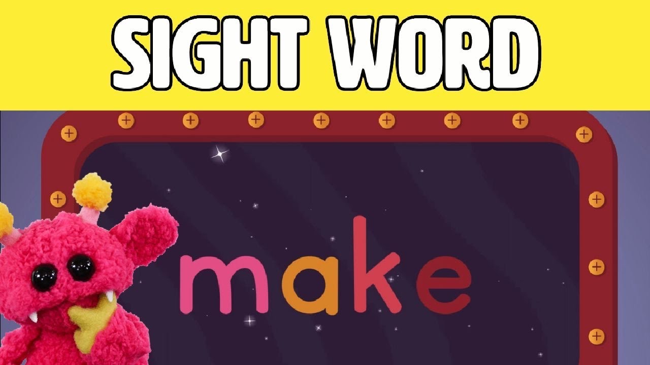 MAKE - Let's Learn the Sight Word MAKE with Hubble the Alien! | Nimalz Kidz! Songs and Fun!
