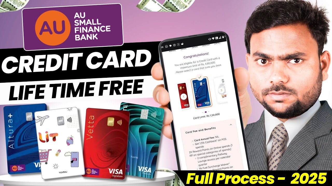 Au bank credit card Apply 2025 | Lifetime free credit card | au small finance bank credit card