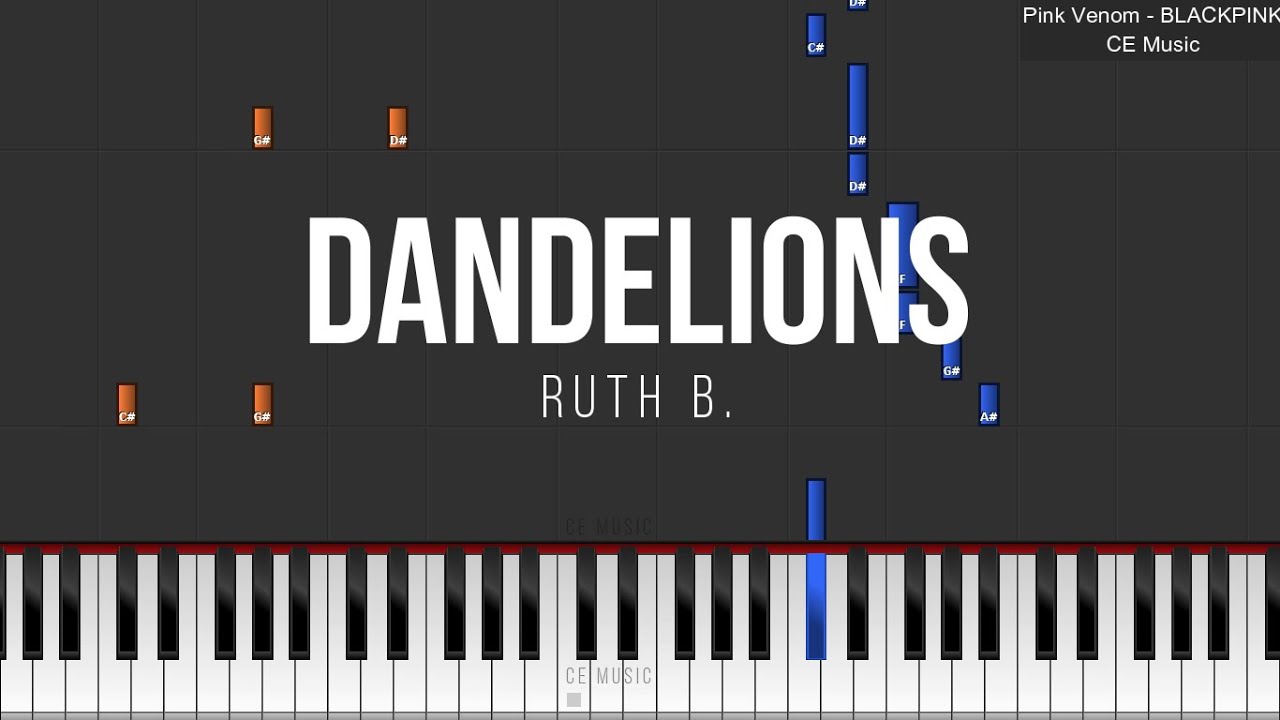 Dandelions - Ruth B. | Piano Tutorial (lyrics + sheet music)