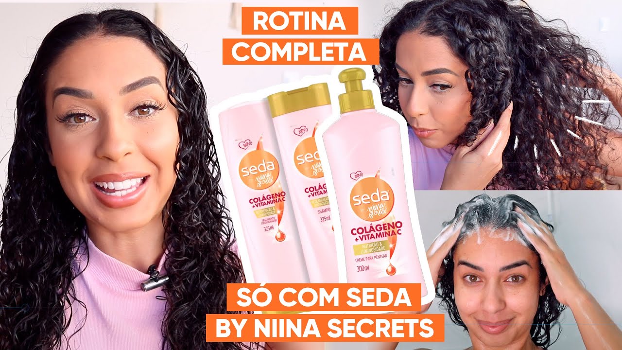 ROTINA CAPILAR COM SEDA BY NIINA SECRETS - DA LIMPEZA A FINALIZAÇÃO | JULIANA LOUISE