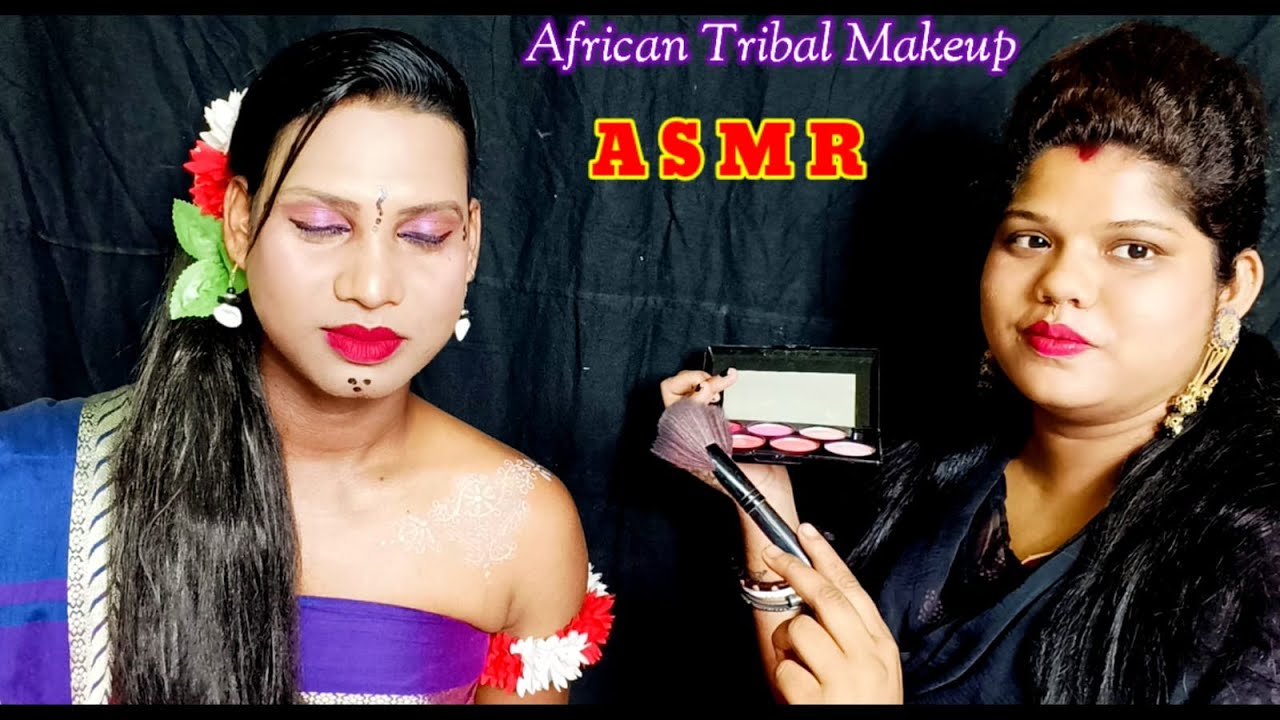 ASMR~ Doing My Elder Brother Transformation African Tribal Makeup|| (Tingles) @asmrsangi7044 🌹