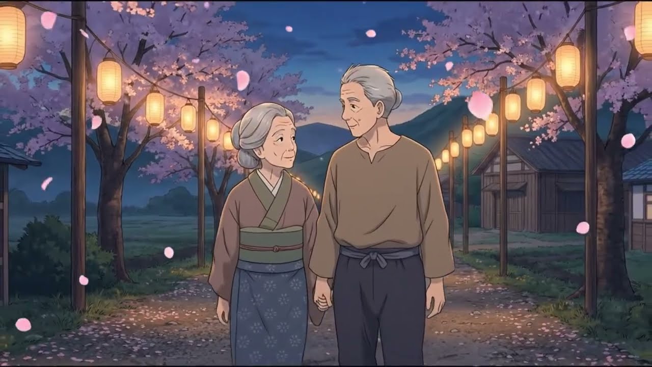 EVENING LANTERNS IN A RURAL VILLAGE