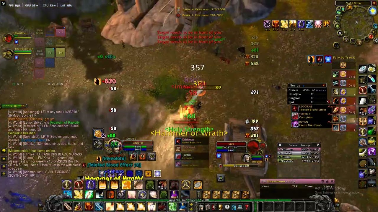 Turtle WOW ,retribution paladin in AB - paladins + shamans is an unatural alliance!