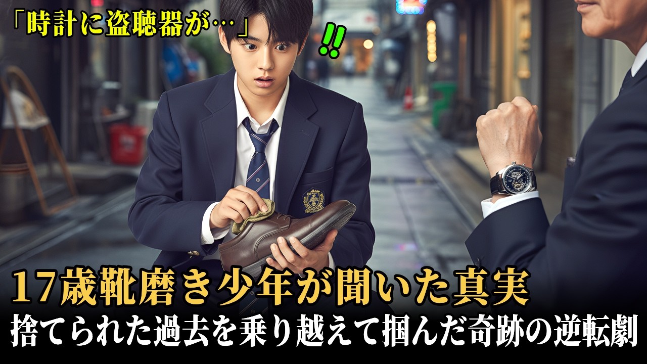 「会長、時計に盗聴器が…」17歳靴磨き少年が聞いた真実。捨てられた過去を乗り越えて掴んだ奇跡の逆転劇 #感動する話 #人生逆転 #シニア向け