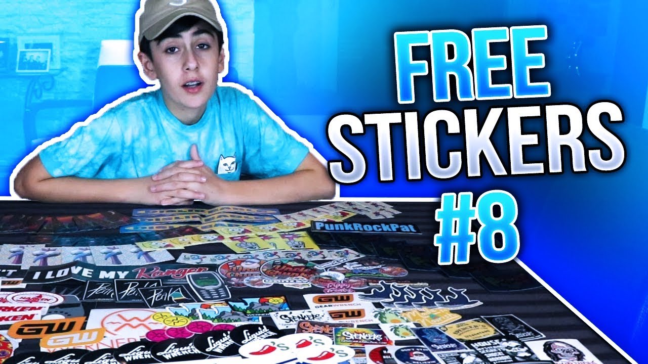 UNBOXING FREE STICKERS #8 (w/ Links) | Zane Burko
