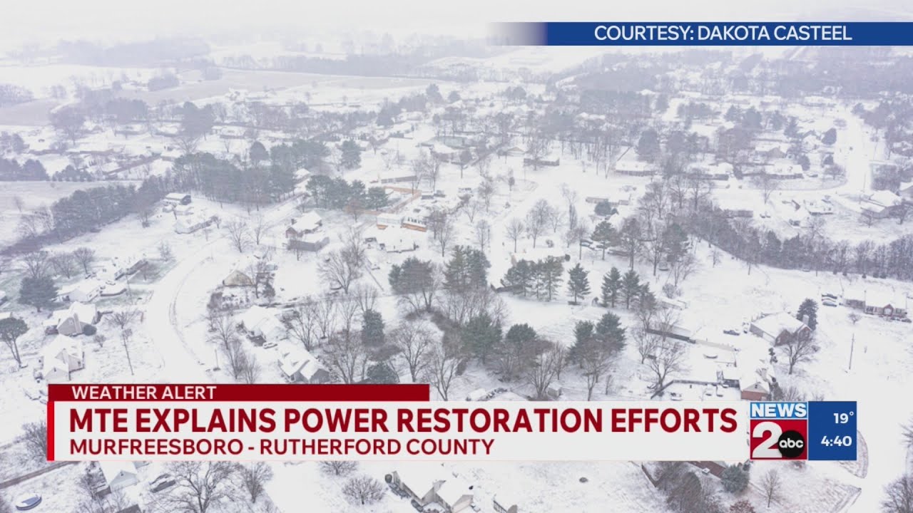 Middle Tennessee Electric speaks to power restoration efforts