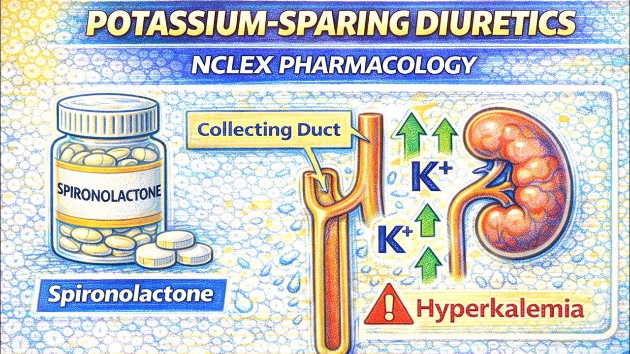 Potassium-Sparing Diuretics Explained | Pharmacology for NCLEX Nurses