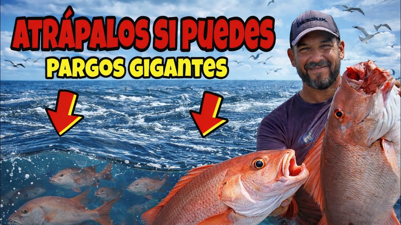 Atrápalos si puedes”🤷🏻‍♂️pesca de pargos gigantes #snappers #mutton 