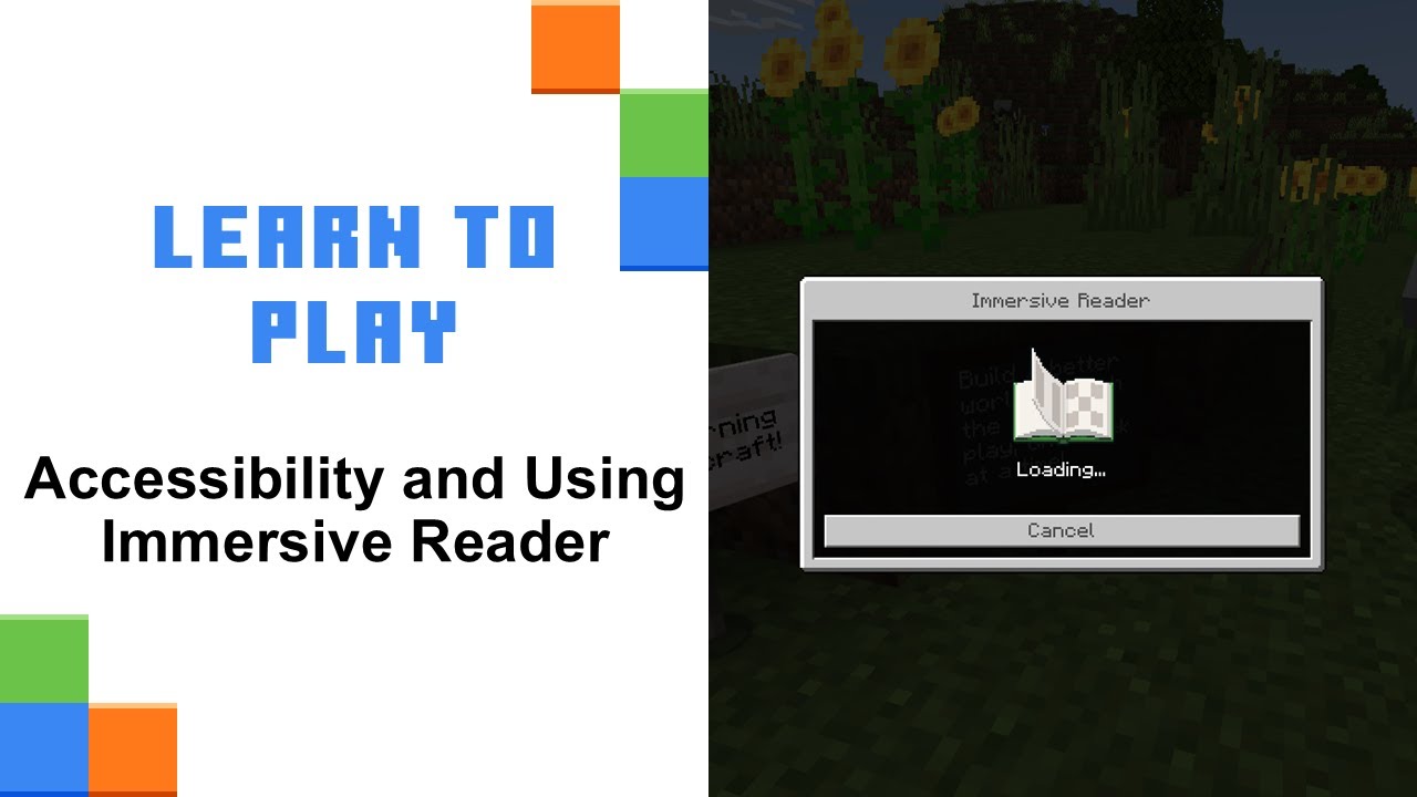 How to use Immersive Reader and the Accessibility Features in Minecraft Education