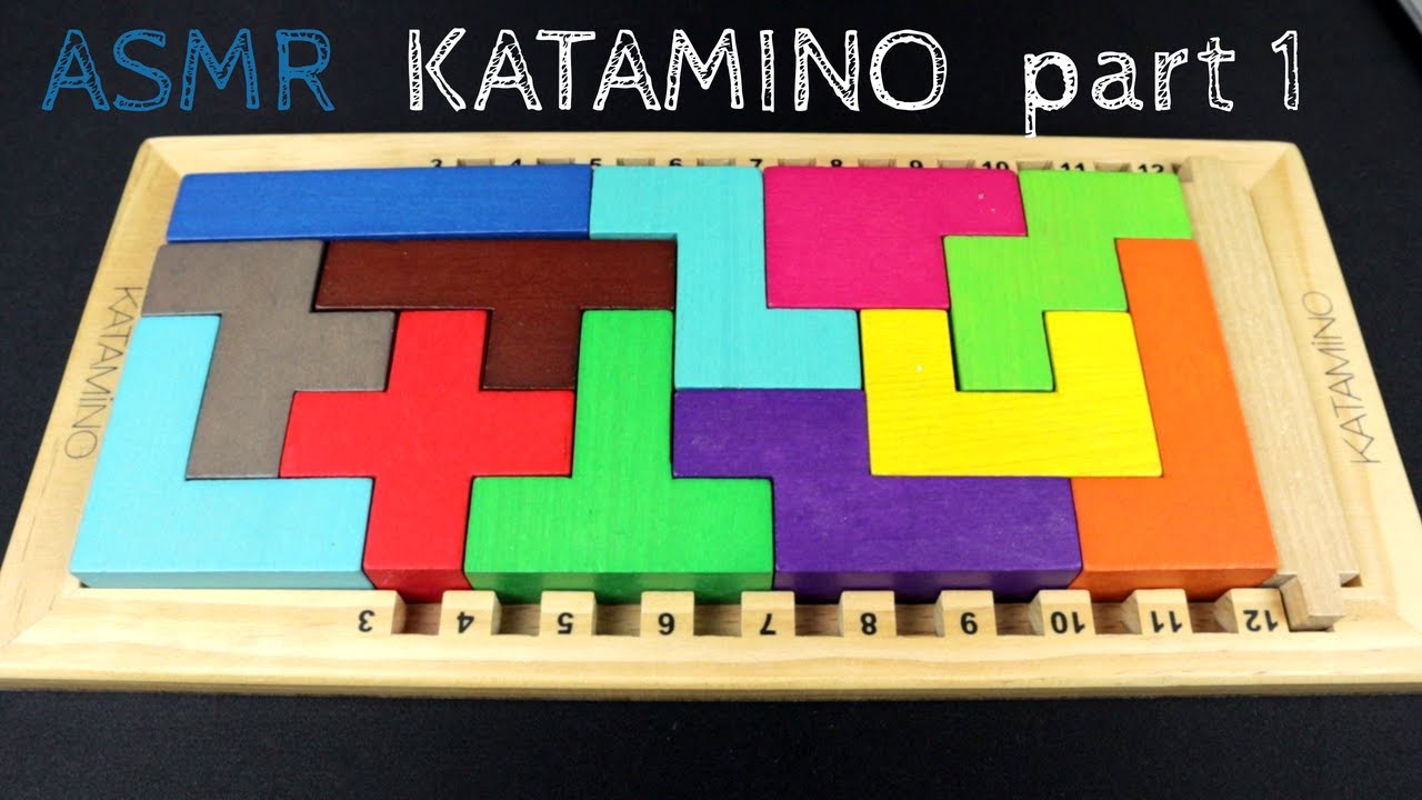 ASMR KATAMINO - relaxing wooden puzzle game (whispering) - part 1