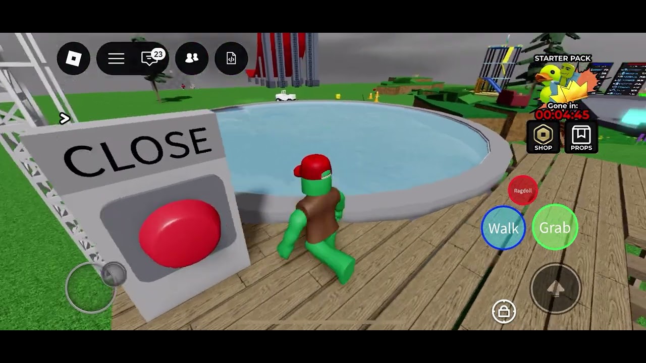 Me playing a grabing people game!