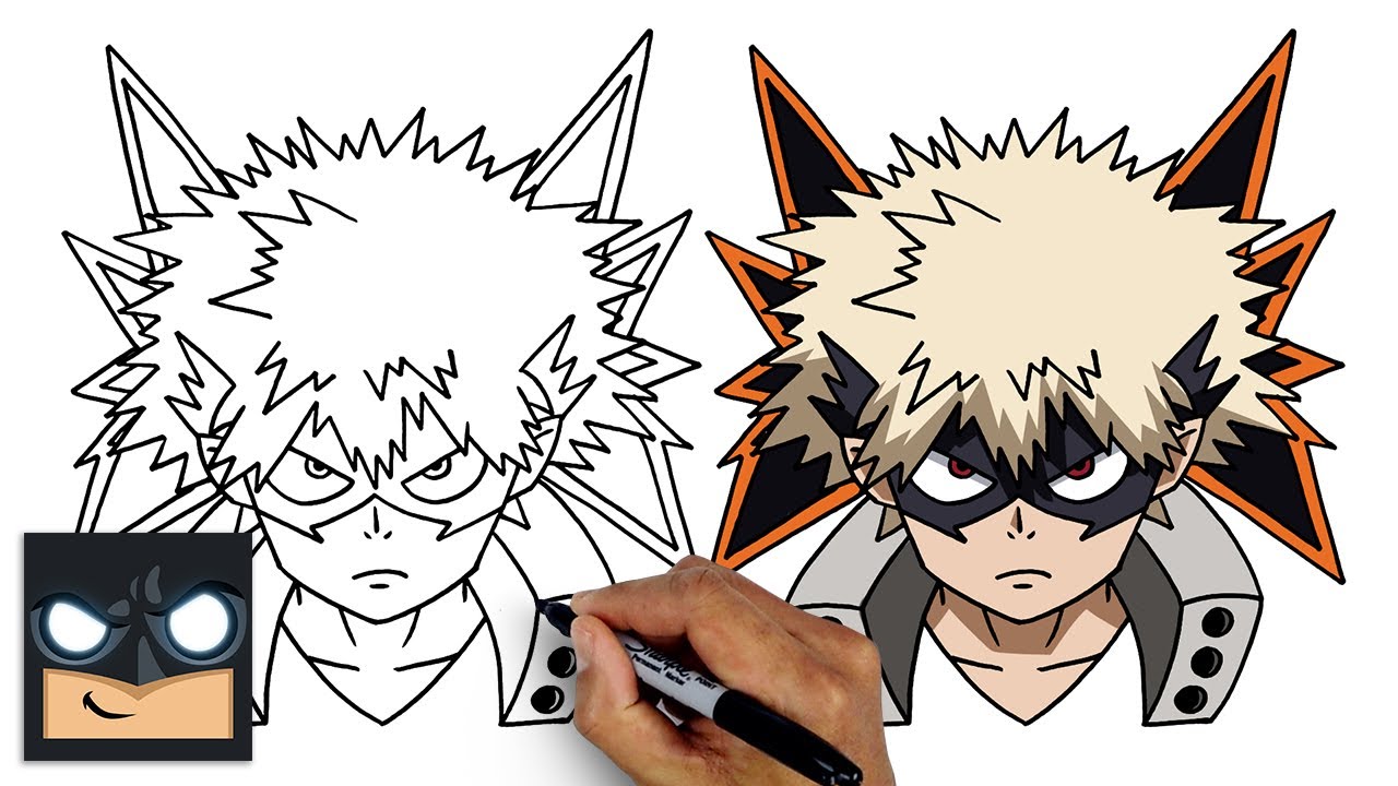 How To Draw Katsuki Bakugo | My Hero Academia