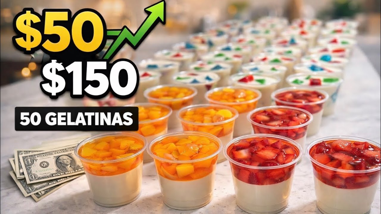 Invertí $50 en 50 Vasos de Gelatina Mosaico y gané $150 💸