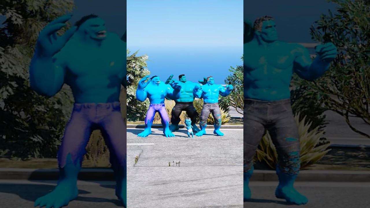 SPIDER-MAN VS MINI BABY HULK SUPERHEROES BATTLE #gta5 #shorts #spiderman #hulk