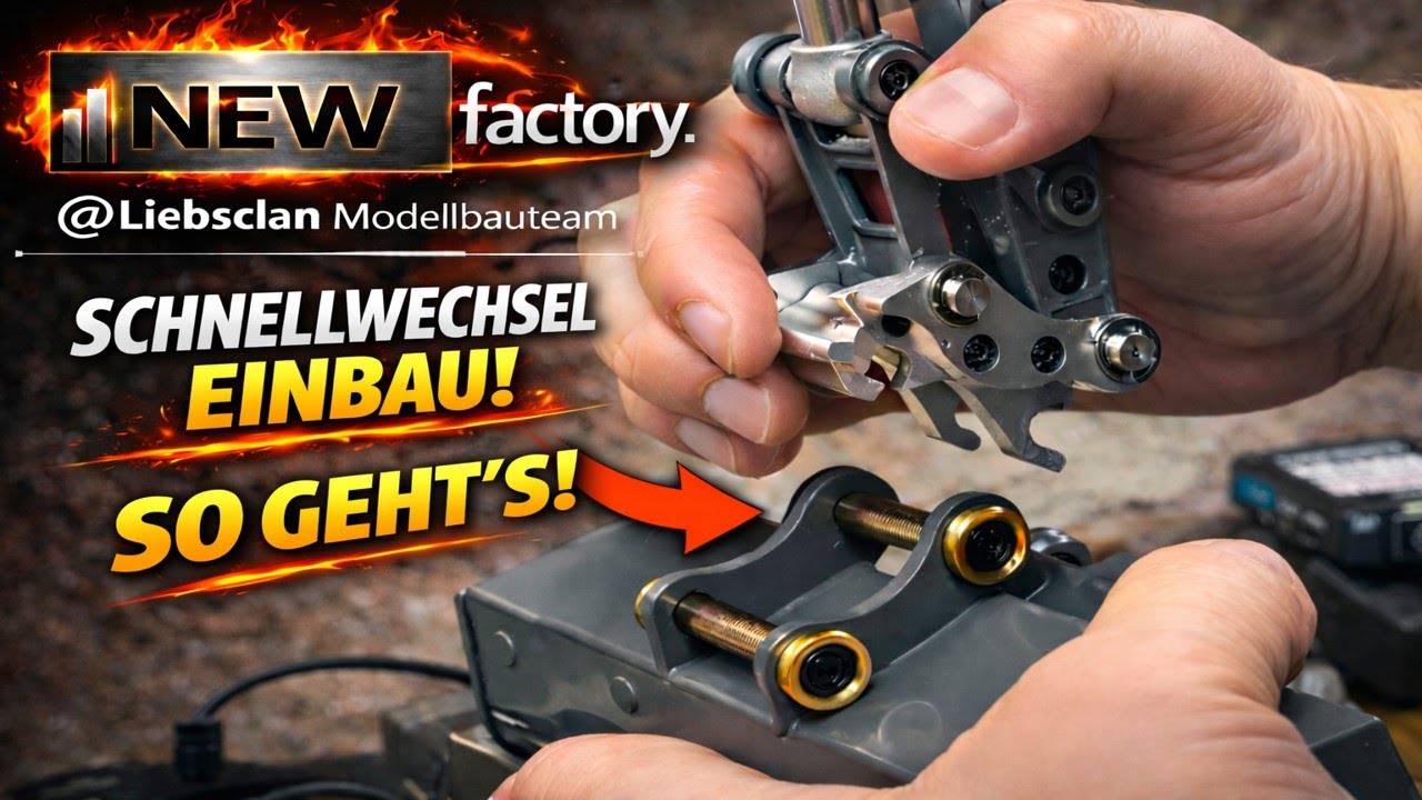 RC Volvo Bagger Upgrade! Einbau Schnellwechsel-System