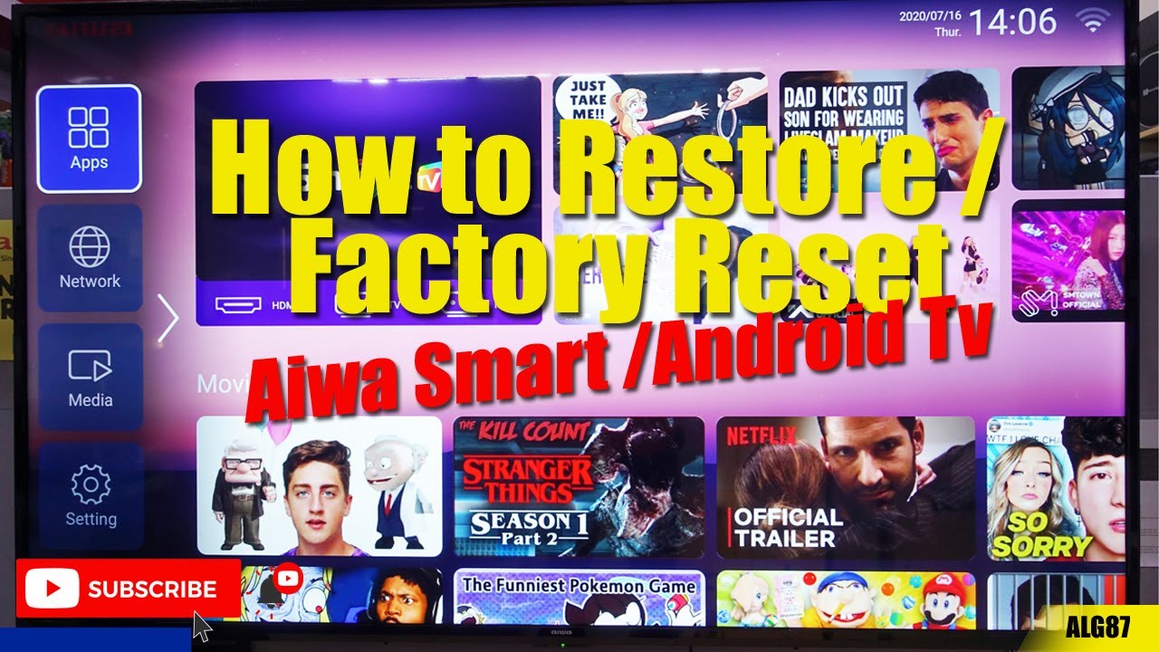 How to System Restore the Aiwa Smart Android Tv?