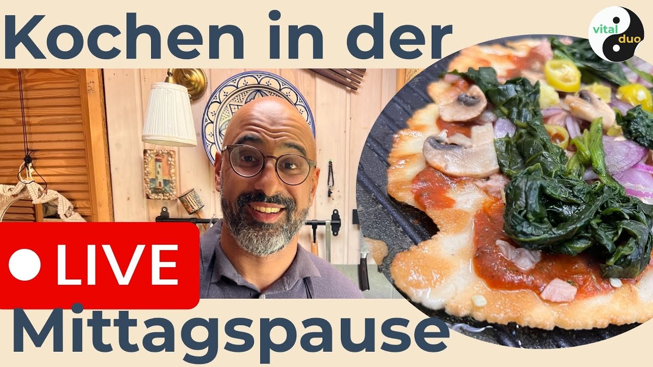 Gesunde Pfannen-Pizza LIVE🍕Kochen, Lachen, Klartext! VitalDuo